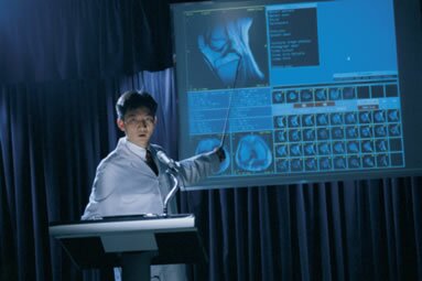 physician giving a lecture